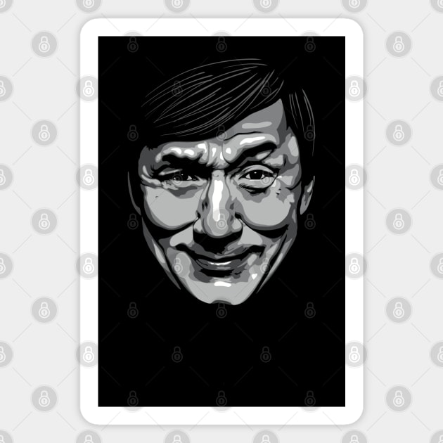 Jackie Chan greyscale Magnet by @johnnehill